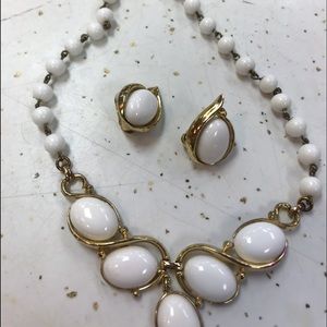 Vintage necklace and earrings.